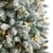 7ft. Pre-Lit Flocked Montreal Fir Artificial Christmas Tree, Warm White LED Lights